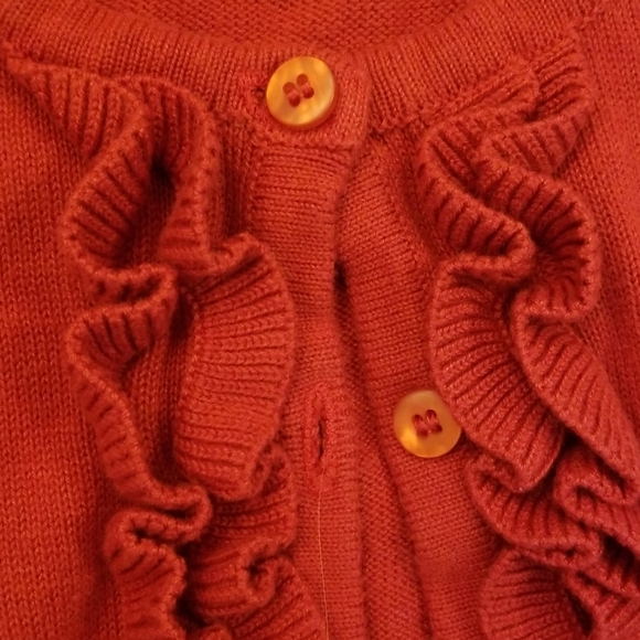 Red Ruffled Cardigan - Picture 3 of 6